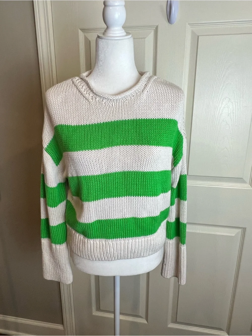 Banana Republic Striped Cotton Roll Neck Knit Sweater XS